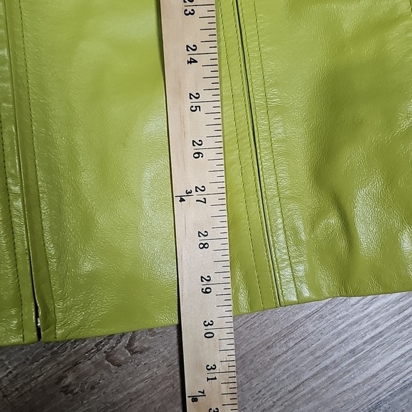 Worthington Citrus Green Classic Leather Zip up Jacket Size 1x - Picture 6 of 11